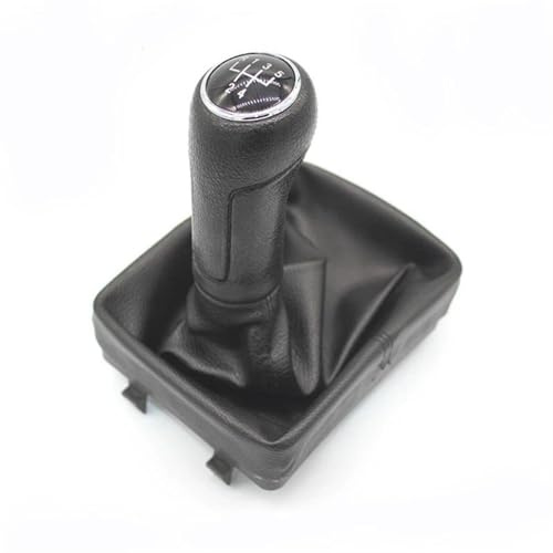 WEFOLEN Leder-Schaltknauf Schalthebelmanschette Schaltsack Für VW Für Polo 9N 9N2 2002 2003 2004 2005 2006 2007 2008 2009