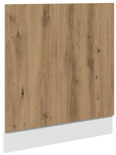 WRJENFSC Panneau de lave-vaisselle 60 x 1,5 x 67 cm, panneau avant en bois, aspect chêne artisanal, façade de cuisine pour lave-vaisselle, panneau de meuble de cuisine encastrable