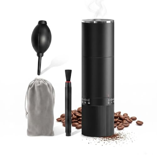 SUZLAZYR Professional Portable Electric Coffee Grinder, With 38mm Stainless Steel Conical Cutter Head, 80-Speed Grinding Adjustment, 35g Soybean Capacity Meets The Needs Of Various Brewing Solutions