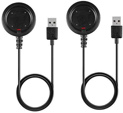 Ruentech Ladekabelstation Kompatibel mit Polar Vantage V V2/Vantage M M2 Smartwatch Zubehör, Ladekabel für Polar Ignite/Ignite 2/Grit X/Grit X Pro Ladegerät Kabel 100Cm / 3.3Ft (2 Pcs)