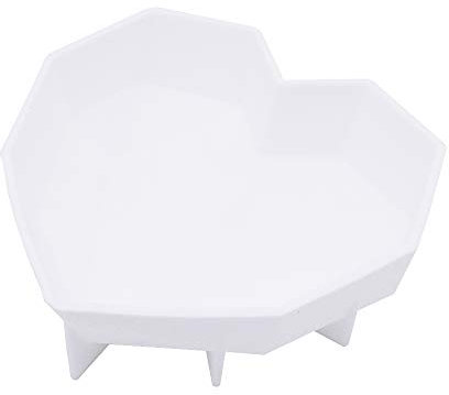 POFET 2 stampi per sapone a forma di cuore a forma di diamante, 1 cavità in silicone per sapone, stampi artigianali fai da te