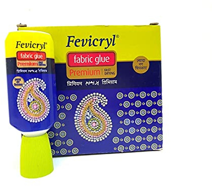 World of Sparkles 30 ml Textilkleber, kein Stich, transparenter Kleber für Kunst- und Bastelbedarf, vielseitig einsetzbar, am besten zum Aufkleben von Verzierungen und Steinen auf Stoff.