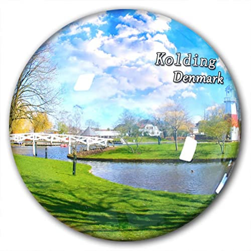 Dänemark Kolding Kühlschrankmagnet Kühlschrankaufkleber Dekorativer Magnet Reise-Souvenir Kristallglas