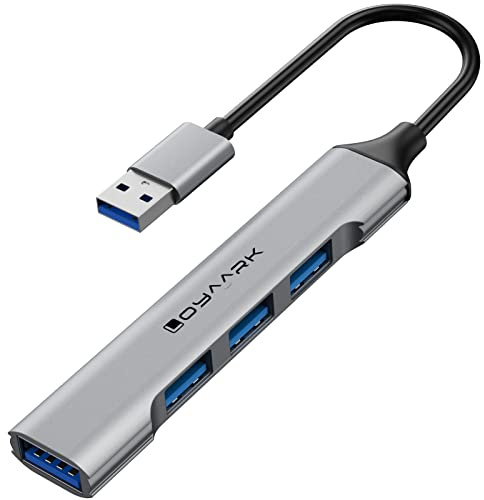Loya Ark Hub USB, 1 USB 3.0 + 3 USB 2.0 Adattatore Expander, USB Multiport Adattatore per Laptop, iMac Pro, MacBook Air, Mac, Notebook PC, USB Splitter Alluminio