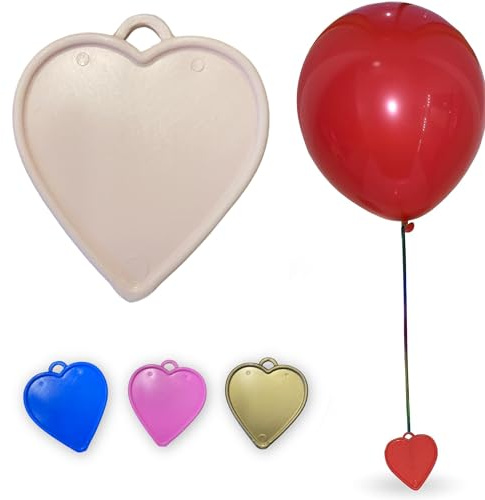 Godfather Heart Shaped Balloon Weight Plastic Balloons Weights Reusable Helium Balloon Weights for Parties Birthday Celebration Decoration (Baby Pink Pack of 5)