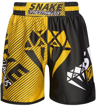 Runhomal Pantaloncini da boxe per bambini, MMA, Kic-Boxing, fitness, allenamento a combattimento, pantaloni corti sportivi, kick boxe, allenamento grafico, muay thai, combattimento 3-16 anni, Tipo D