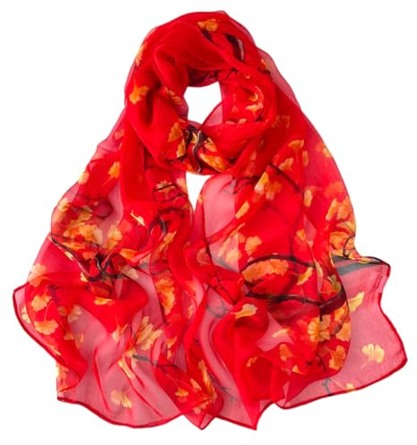 FAIRYGATE Damen Schal Tuch Design Hochwertiger Schal für Damen Mädchen Halstuch - weiche elegante Chiffon-Stola - Frühling Sommer Herbst Winter B7206