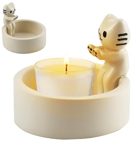 Candele per Gatti, Supporto per Tealight di Gatti, Fermate di Tealight Gatti, Portacandele per Gatti, Portacandele per Gatti, Regali Dolci per Amanti dei Gatti, Gatto Decorazione