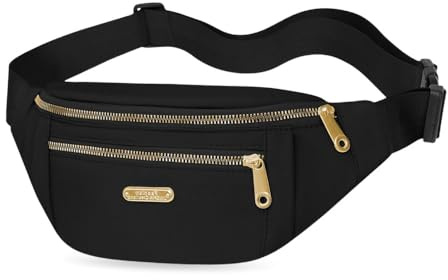 GIDWRIY Bauch Taschen Damen Herren,Outdoor Gürteltasche Wasserdicht,Bum Bag Women,Fanny Pack,Hip Bag,Crossbody Bags,Brusttasche Stilvolle,Umhängetasche,Brustbeutel Frauen,HüFttaschen Mode-schwarz