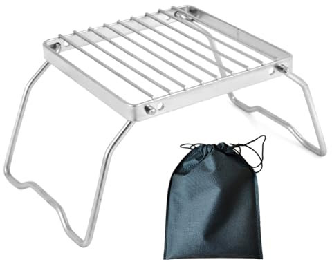 ZYKEJJDDAK Tragbare Klappfeuer Grills Stand Edelstahl Camping Grills Rack Outdoor Kochherd Ständer Einfach Zu Bedienen