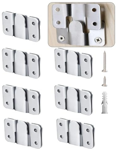 16Pcs Edelstahl Interlock hängende Schnalle, bündig verdeckte Mount Halterungen Z Clip Halterung Interlock, hängende Schnalle Berg Schnalle für Bild Display Kunstgalerie