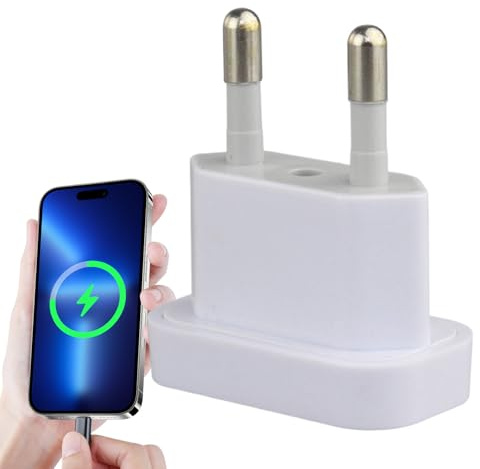 Adattatore US UE,Caricabatterie da Viaggio per Elettroniche | Adattatore Presa Portatile per Elettroniche per Studi All'estero, Viaggi in Francia, Germania, Corea