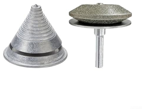 URPIZY Affûteur de lames de tondeuse à gazon, affûteur de lames en métal diamanté avec équilibrage pour perceuse électrique à main, grain 120 pour un ponçage et un entretien efficaces
