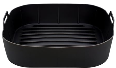 Air Fryer Liners - Silikonfodral med 3D-drain - Fyrkantig luftfrysbox - för matlagningsdiskar, grönsakssoppor, tårta, bak, mellanmål, ugn