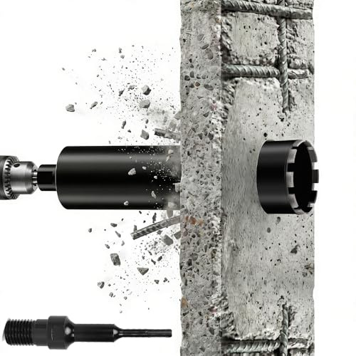 L460 mm Foret Diamant pour Carotteuse, 1 ¼ UNC, Ø 120 mm avec Turbo, avec SDS Plus, 2200 rpm - Couronne de Carottage à sec et Humide, Couronne Diamant pour Béton, Maçonnerie, Pierre, Granit