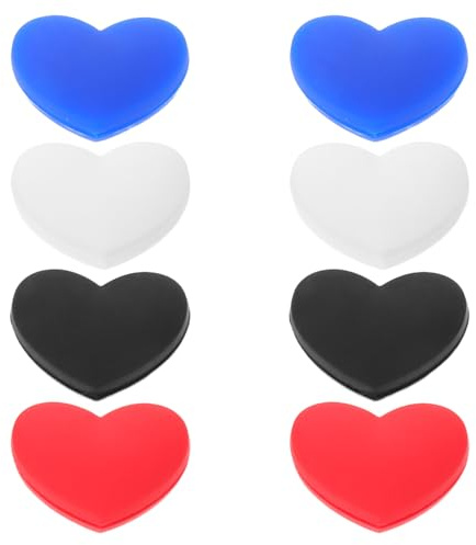 BESTOMZ Set 8 Pezzi Smorzatori per Corde da Tennis a Forma di Cuore in Silicone, Ammortizzatori di Vibrazioni per Racchette, Accessori per Tennis per Uomini e Donne, Compatibili