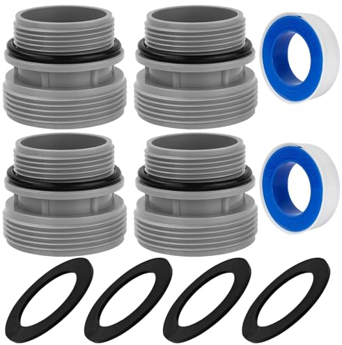 YEAMLTE Adaptadores Manguera Piscina Set de 4 4560 Adaptador Bombas Piscina 40 mm a 1 1/2 Pulgadas Accesorios Conectores para Tubo Piscinas Compatible con Intex y Coleman