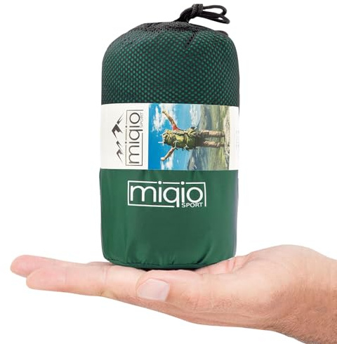 MIQIO® 2in1 Hüttenschlafsack Ultra leicht mit Reißverschluss (Links oder rechts): Dünner Komfort Reiseschlafsack und XL Reisedecke in Einem - Sommer Schlafsack Innenschlafsack