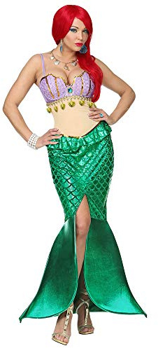 W WIDMANN MILANO Party Fashion - Damen Meerjungfrau Kleid | Kostümzubehör für Karneval, Mottoparty und Unterwasser-Events