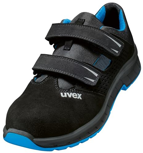 Uvex 2 Trend Sandalia de seguridad S1 P SRC, zapatos de trabajo para hombre, negro/azul, talla 49