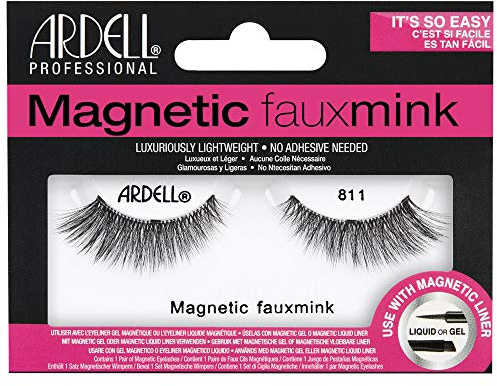 Ardell Pestañas Postizas Magnéticas | Magnetic Faux Mink 811 | Glamurosas y ligeras | No necesitan adhesivo - Usar con Eyeliner Magnético | Con una tecnología revolucionaria.
