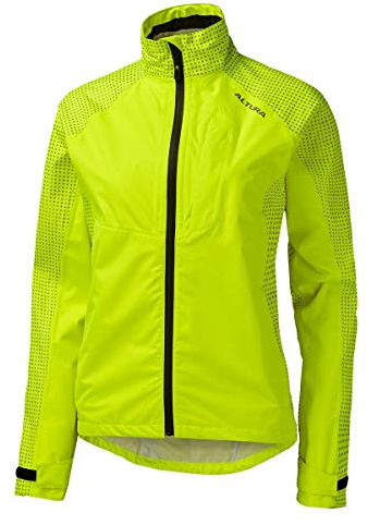 Altura Nightvision Storm Women's Waterproof Cycling Jacket with Reflective Technology – Hi Viz Yellow - UK Size 8