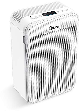 Midea MP 3.360 Ozonfrei Luftreiniger speziell für Allergiker, mit 8H Timer, CADR 360m³/H, HEPA H13 Filter entfernt 99,9 Prozent Viren und Aerosole, für Räume bis 42m²