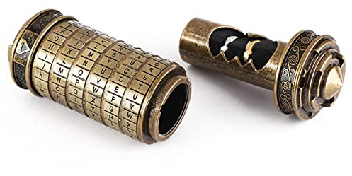 Retro Code Zylinderschloss Box Alphabet Lock Schmuckschatulle für Valentinstag Weihnachten Geburtstag