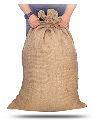 Jutesack Universal, Naturfaser, 100% Jute, strapazierfähig Jutesäcke Hochwasserschutz - Winterhaube Jutesack Frostschutz für Pflanzen Jute Sack für Pflanzen-Überwinterung (75 X 105cm)