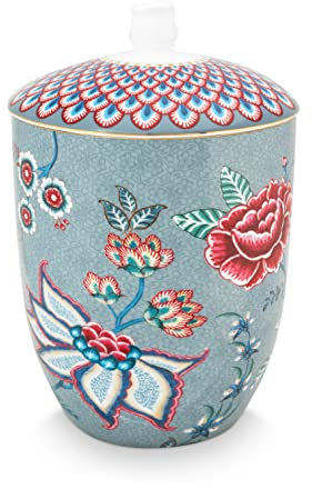 Pip Studio Flower Festival Vorratsdose Light Blue 1,5l