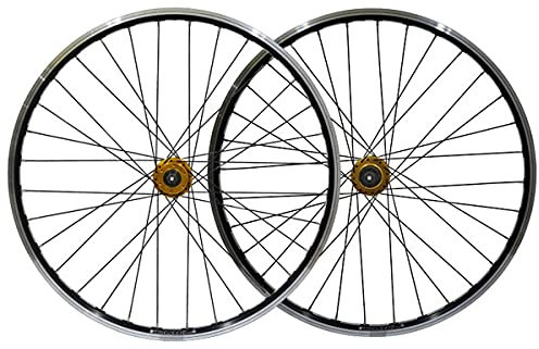 Generic 26 Fahrradfelge V-Bremse Scheibenbremse Mountainbike Laufradsatz MTB Schnellspanner Räder 32H Nabe für 7/8/9/10-fach Kassette Edelstahl