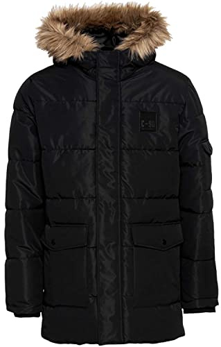 JACK & JONES Herren Winterjacke Jcocroft Long Puffer Daunenjacke Warm Winter Pufferjacke Steppjacke Steppparka Daunenparka (as3, alpha, s, regular, regular, Schwarz)