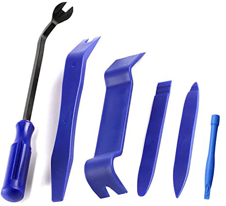 Kitbest Set di 6 Cunei Decorativi per Auto, Strumenti per Lo smontaggio dell'auto, per Rivestimenti Interni, Rivetto di Fissaggio, Strumento a Leva in plastica, Kit di Attrezzi per l'imbottitura del