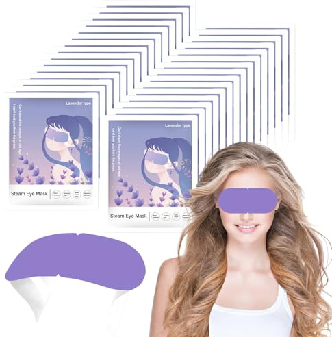 BYZESTY Dampf Augen Maske, 30Pcs Augenmaske Wärmend Schlafmaske, Steam Eye Mask, Selbstheizende Augenmaske für Augenermüdung Augenringe, Entspannung für die Augen und den Kärper
