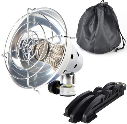 Portable Butane Heater, Gas Heater with Control Valve, Foldable Base and Storage Bag Outdoor Tent Heater for Camping, Ice Fishing, Garage, Porch Patio Heaters