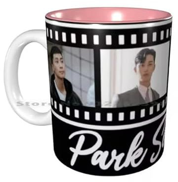 Mug couleur rose avec impression photo et texte personnalisable