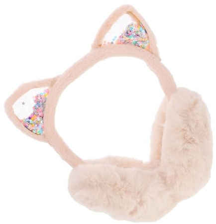 LIFKOME Cache-oreilles chaton pour enfants cache-oreilles bébé cache-oreilles enfant en bas âge hiver bandeau hiver extérieur kiddikutter Cache-oreilles d'hiver cache-oreilles filles Beige