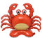 Foil Balloon Animales, Globos Animales 3d, Globos de Animales, Globos de Papel de Animales con Base, Globos Animales Cumpleaños, para la Decoración de Fiestas de Cumpleaños Infantiles (Cangrejo)