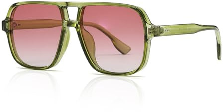 XITUADDA Vintage Sonnenbrille für Damen Herren 70er Klassische Groß Quadratische Sonnenbrille UV400 Schutz