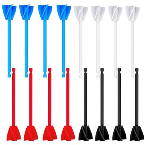 ISKDJBJG 16Pcs Resin Mixer Paddles,Reusable Plastic Paint Mixer Drill Attachment,Helix Resin Drill Mixer Paint Stirrer for Drill