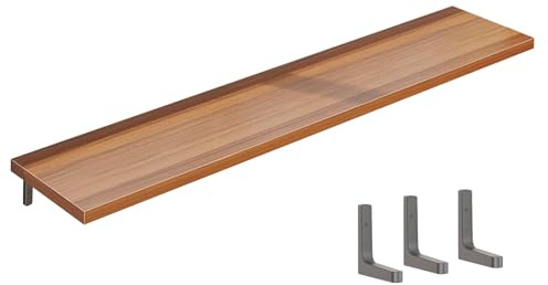 Tablette de Radiateur en Bois, Etagere Radiateur avec Support, Étagères Murales Flottantes, for La Maison, le Bureau, la Chambre a Coucher, le Salon(Brown,110x30cm)
