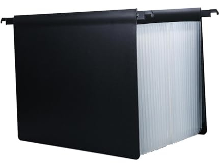 kesurpae Practical Document Folder with Tabs Enables Quick Identification Accordion File Organizer Large Capacity 25 Pocket Accordion File Folder with Labels Filing Cabinet, Clear