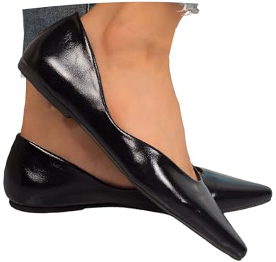 Femmes Ballerines Bout Pointu Glisser sur Plat Dress Escarpins Chaussure 37-42