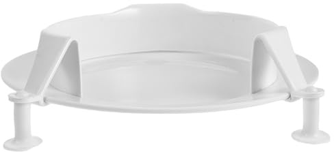 Assiette Anti-déversement 10 Pouces en Plastique Blanc avec Base Ventouse