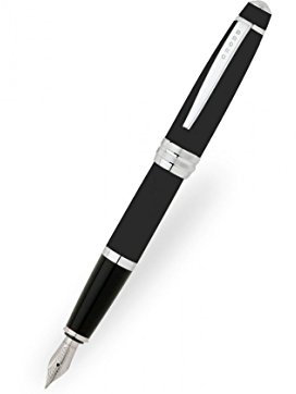 Cross Bailey Füllfederhalter, Matt Schwarz und Chromrand