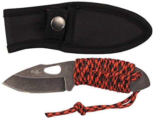 MFH Messer, Redrope Stonewashed Jagdmesser Trapper Outdoormesser Ritter Mittelalter Survival Klein oder Groß