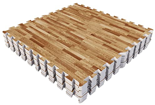 Set de tapis de protection Gorilla Sports –8 Tapis de protection du sol en différentes couleurs 60 x 60 cm | Tapis de protection du sol. Tapis puzzle, Effet bois