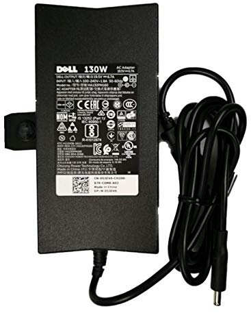 Dell AC Adapter, 130W, 19.5V, 3 Pin, 4.5mm, C6 Power Cord, 5JDV6 (Pin, 4.5mm, C6 Power Cord)