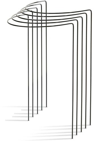 Novatool 5 Strauchstütze Metall halbrund 40 cm Ø70 cm hoch grün Staudenhalter Blumenhalter Rankengewächs Pflanzenstütze Blumenstütze Staudenstütze Rankhilfe Strauchhalter Rosenstütze