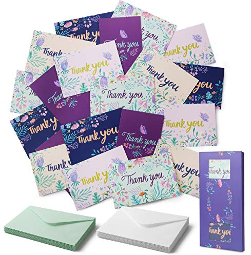 Mr. Pen- Thank You Cards with Envelopes, 20 Pack, 5 Design